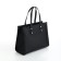 Women's bag with lightning, textura, average size, black color