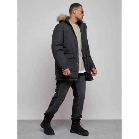 Extensive male winter park, size 58, black color-2