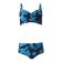 Separate swimsuit, blue/blue color, size 52