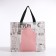 Bag without fastening, gray/pink color