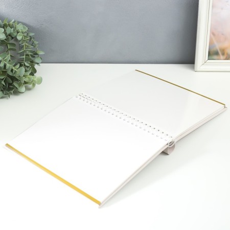 Photo album magnetic 20 sheets "Frog with lotuses" 29x24x2 cm-2