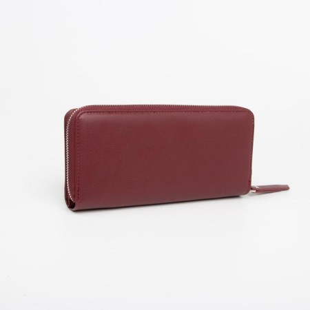 Women's wallet with lightning, burgundy color-1