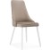 Chair on a metal frame Lord metal/velor, white/beige 45x50x95 cm