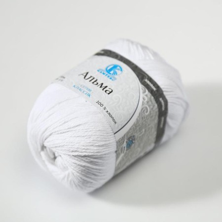 Yarn "Alma" 100% cotton 170m/50g (002 hotel)-1