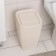 Garbage container "knitted weaving", 10 l, beige color