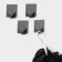 Savanna Velcro hook "Square", 4 pcs, metal