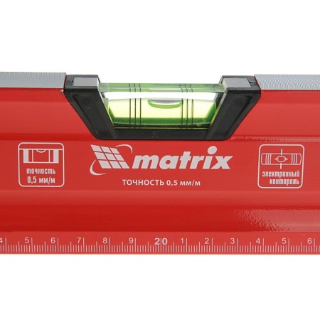 Matrix level, 40 cm, alumin., Milling mill., 3 eyes (1 mirrors.), 2 comp. pens, magnet-2