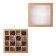 Folding box under 16 sweets with a window, craft, 17.7 x 17.7 x 3.8 cm