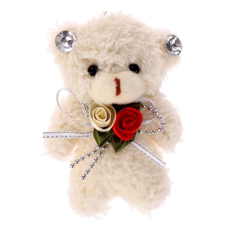Soft toy "Trunk with flowers" on a key fob, 11 cm, color mix
