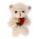 Soft toy "Trunk with flowers" on a key fob, 11 cm, color mix