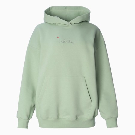 Women's sweatshirt was laid down, the color of the light green, size 44 (s)-6