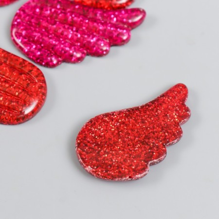 Decor for creativity plastic "Brilliant wings" red-pink 2.2x3.3 cm-2