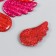 Decor for creativity plastic "Brilliant wings" red-pink 2.2x3.3 cm