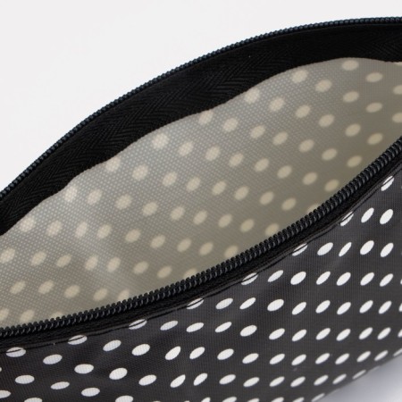 Cosmetic bag with lightning, black color-2