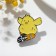 Icon "chicken" on skate, colored in ferrous metal