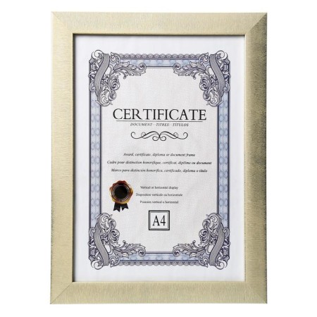 Photo frame plastic A4 "Sandless thread" champagne 33.7x25 cm-3