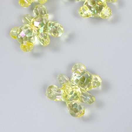 Busina Plastic for creativity "Bear" yellow 3.1x3x1.5 cm