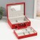 Casket to the leatherette for jewelry "Case. Crocodile Leather" red 18.5x24x9 cm