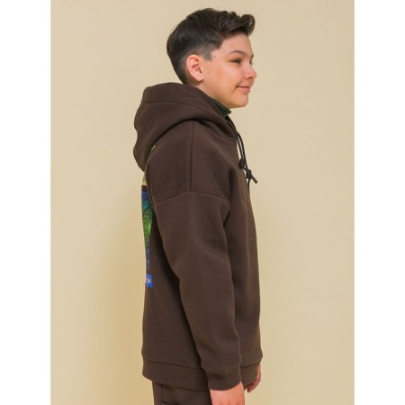 Sweatshirt for boys, height 86 cm, chocolate color-7
