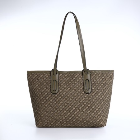 Women's bag with lightning, medium size, green color