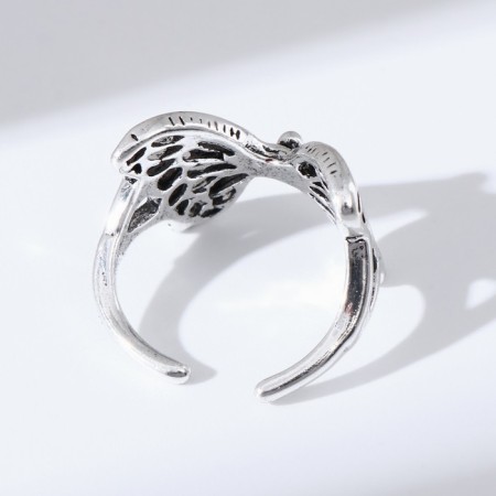 Ring "Wings" butterfly, color silver, dimensionless-2