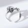Ring "Wings" butterfly, color silver, dimensionless