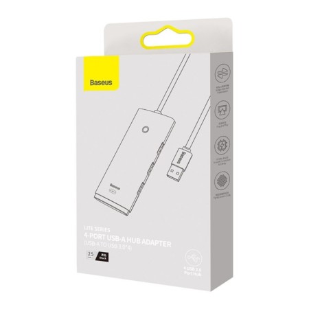 Adapter Land -outer (HUB) Baseus, USB - 4xUSB 3.0, 0.25 cm, black-10