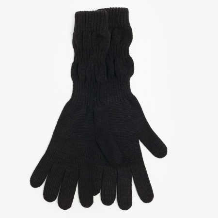 Female gloves, black color, size 18-1