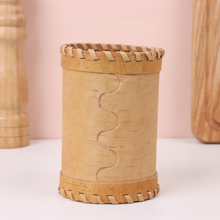 TUES "Tea", with embossing, 8.5 × 8.5 × 12 cm, birch bark-3