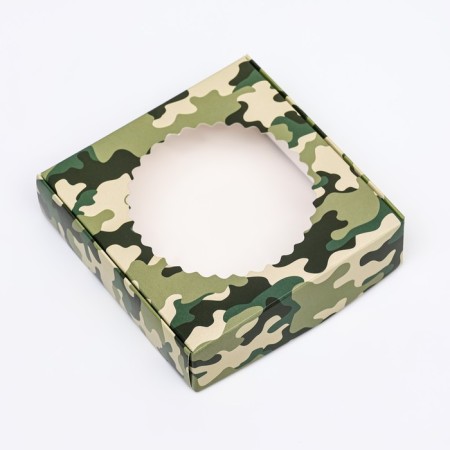 Box the team with the window, "camouflage", 11.5 x 11.5 x 3 cm-2