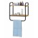 OSAKA suspension shelf, in a bathroom, with a bar for a towel, black