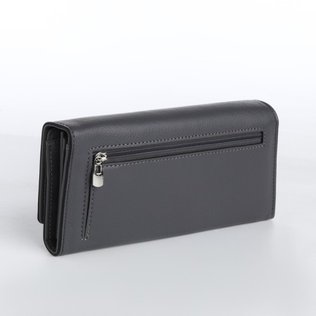 Women's wallet on magnet, gray color-1