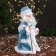 Santa Claus "with a flashlight on the staff and patterns on the fur coat" moves, 30x14 cm, blue