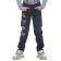 Pants for girls, height 110 cm, dark blue color