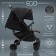 Walking stroller Sweet Baby Compatto, Black color