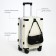 Middle suitcase 24 ", a lightning department, 2 code locks, 4 wheels, hook, beige color
