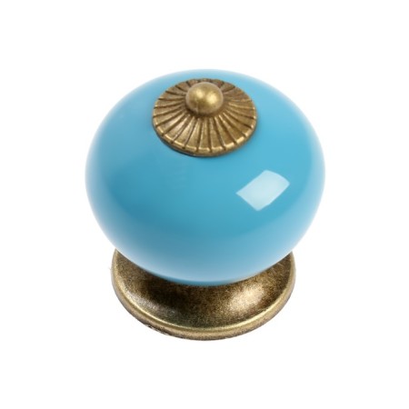 Pen button Dome Ceramics 003, ceramic, blue-1