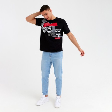 T-shirt male minku color black, rr 48-4