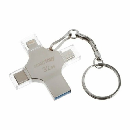 Flash drive Smartbuy Mc15 Metal QUAD, 4-In-1 OTG, 32 GB, USB3.0, Type-C, Microusb, Lightning-4