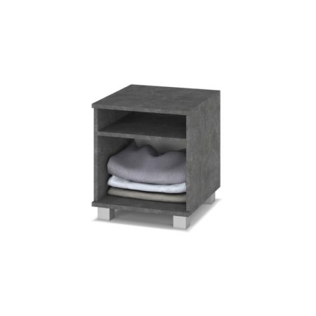 Bedside table amanda-A20 400x420x450 dark stone/Irish oak-1