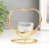 Summary metal, glass for 1 candle "Heart with butterflies" d-4 cm gold 7.5x10x10 cm