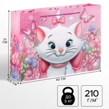 Gift Package Laminated with sparkles, cats aristocrats, 40x31x11.5 cm