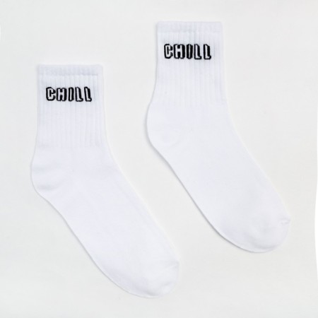 Men's socks minku "chill", white color, size 42-43 (29 cm)