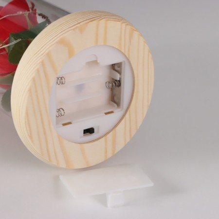 Nightlight “Rose” LED 3HAAA Red 9.5x9.5x14cm-5