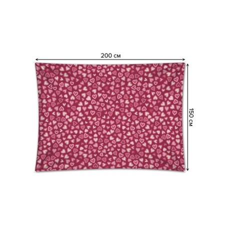 Decorative panel with photo printing "Luminous hearts", horizontal, size 150x200 cm-1
