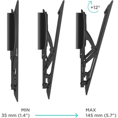 Black Black 32 "-70" Max.68kg wall tilt-3