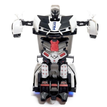 Robot radio -controlled "policeman", transforms, light and sound effects-2