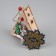 Christmas tree toy "Christmas tree with a snowman", from batteries, a glow of warm white