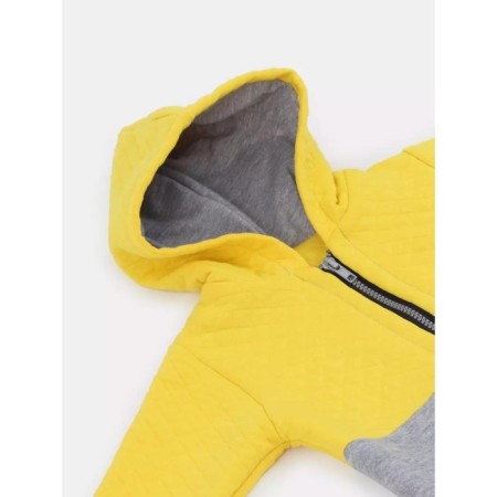 Combineson children's insulated tops "Capitane", height 68 cm, color gray/yellow-7