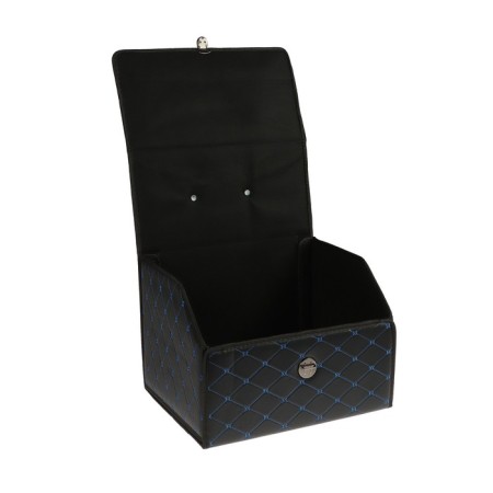 Organizer COFR in the trunk, 39 x 30 x 31 cm, eco-leather, black-blue-2